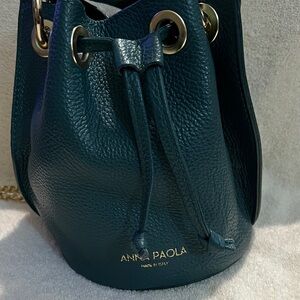 Anna Paola  Leather Bucket Bag